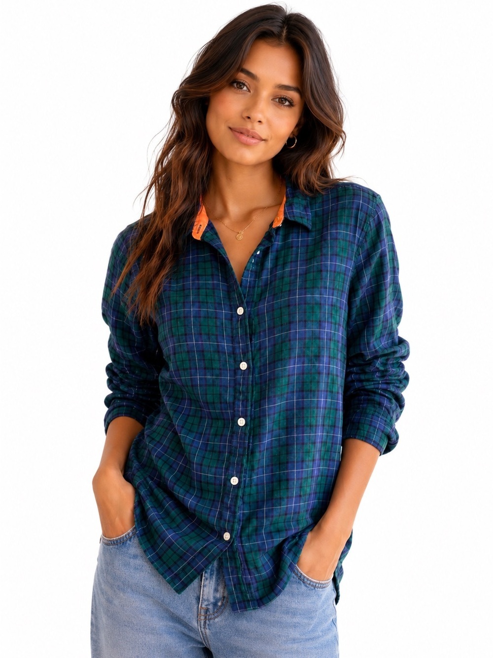 Aerie Plaid Button Shirt Size Small